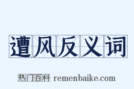 遭风反义词是什么意思的图片